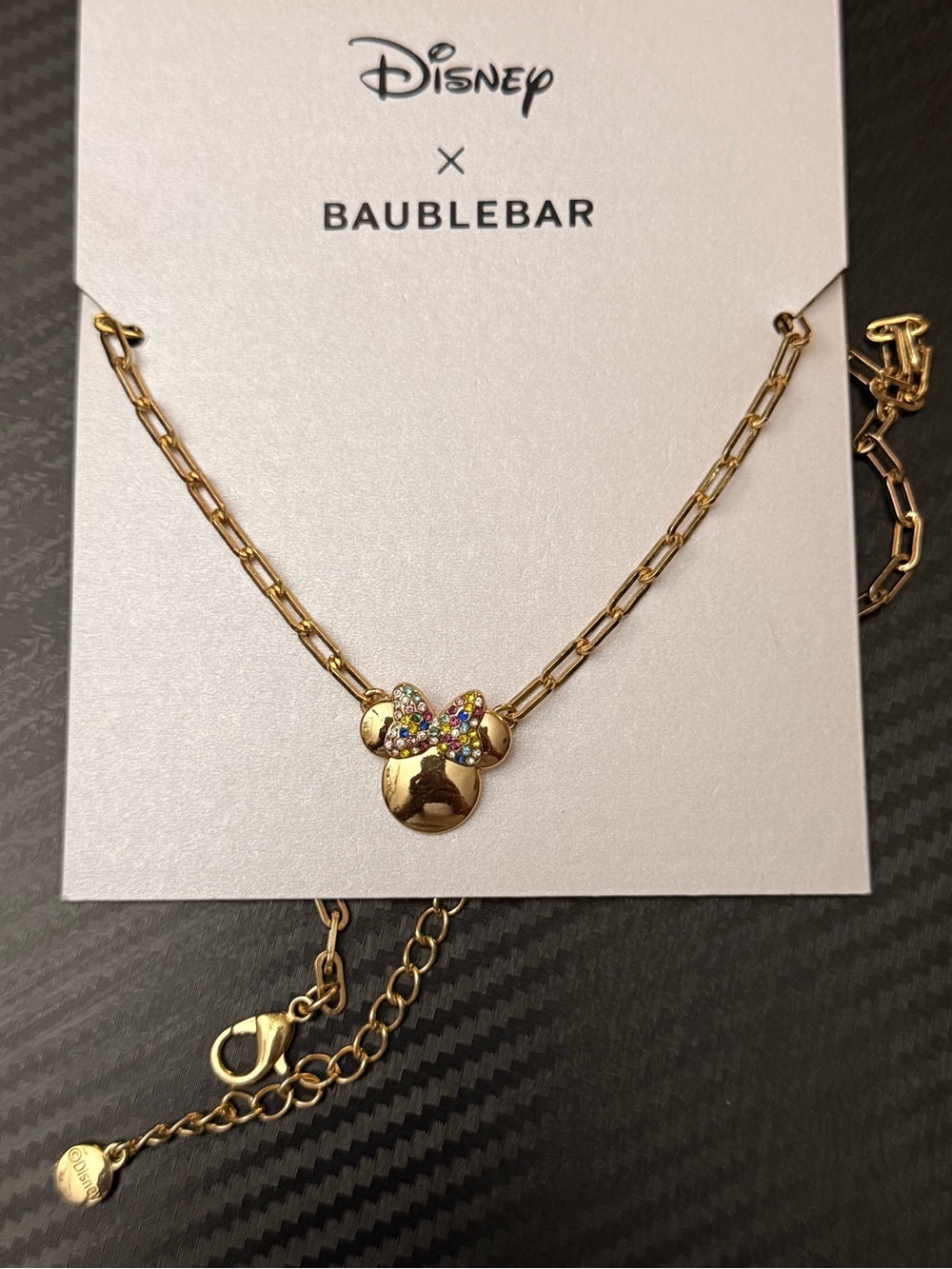 Disney x BaubleBar Minnie Mouse Gold-Tone Pendant Necklace